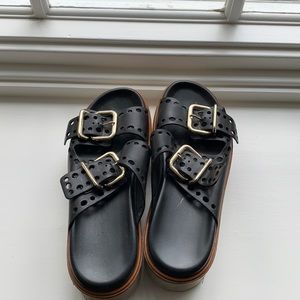 JP Tods platform slide sandals size 6